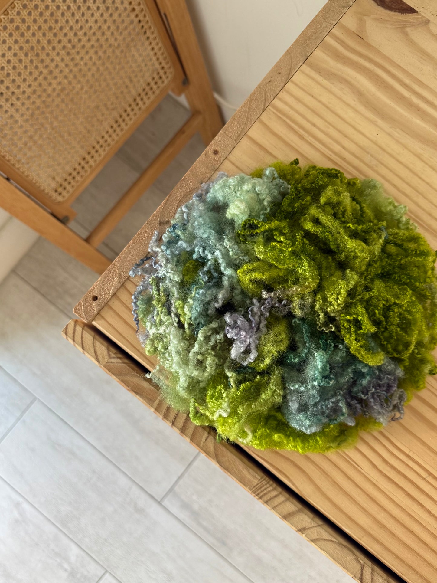 bfl tiny curls - chartreuse mint & lavender