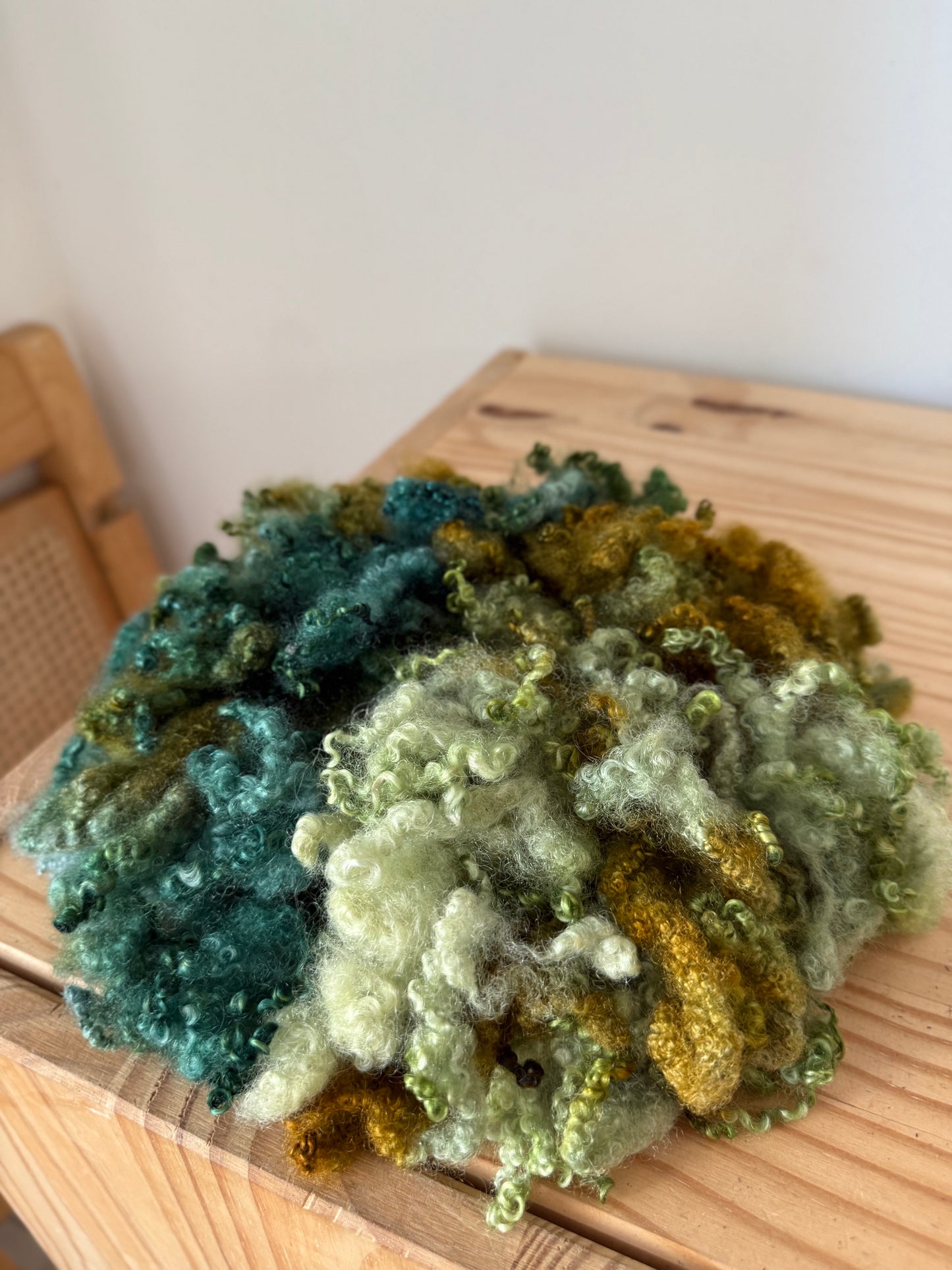 bluefaced leicester locks - pistachio spruce