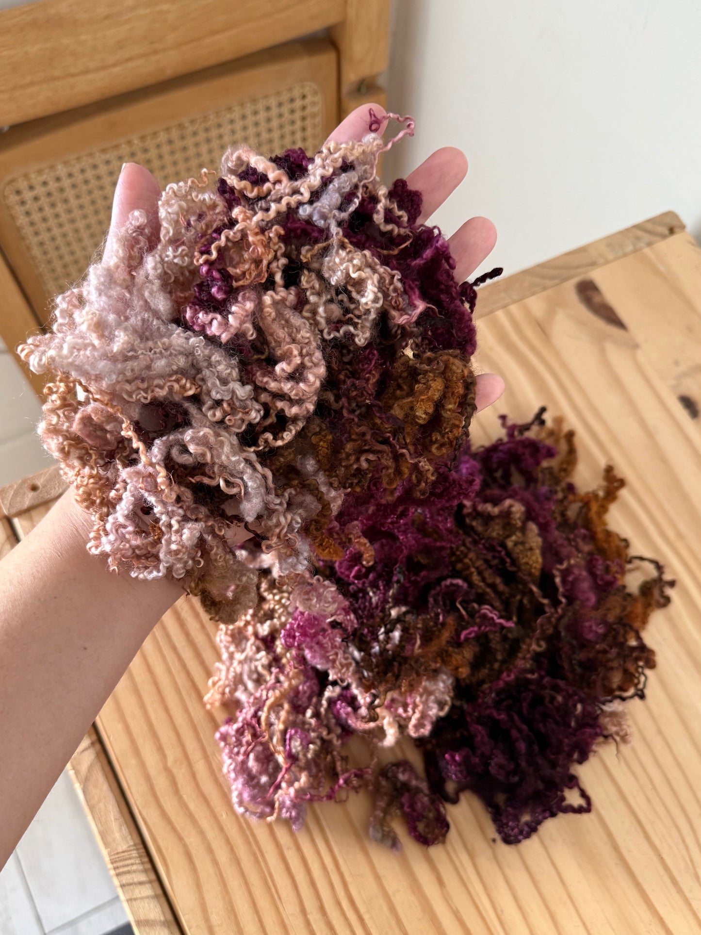 bluefaced leicester locks - sangria