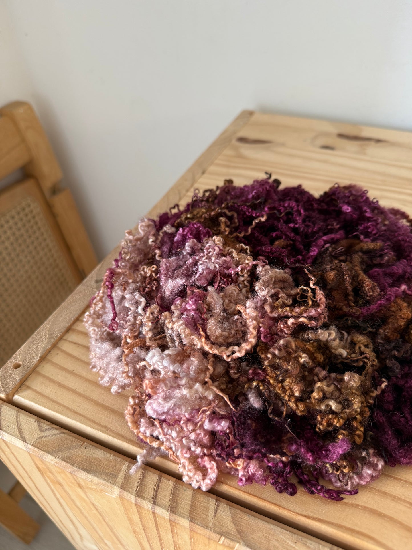 bluefaced leicester locks - sangria