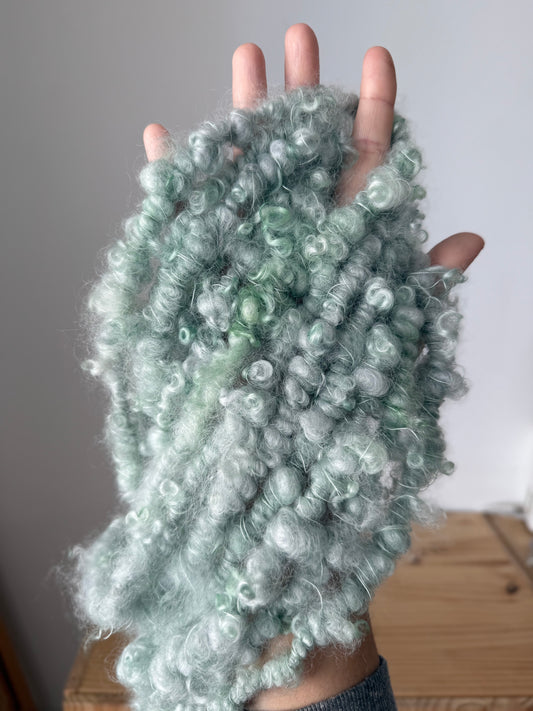 ice blue wensleydale lockspun coils