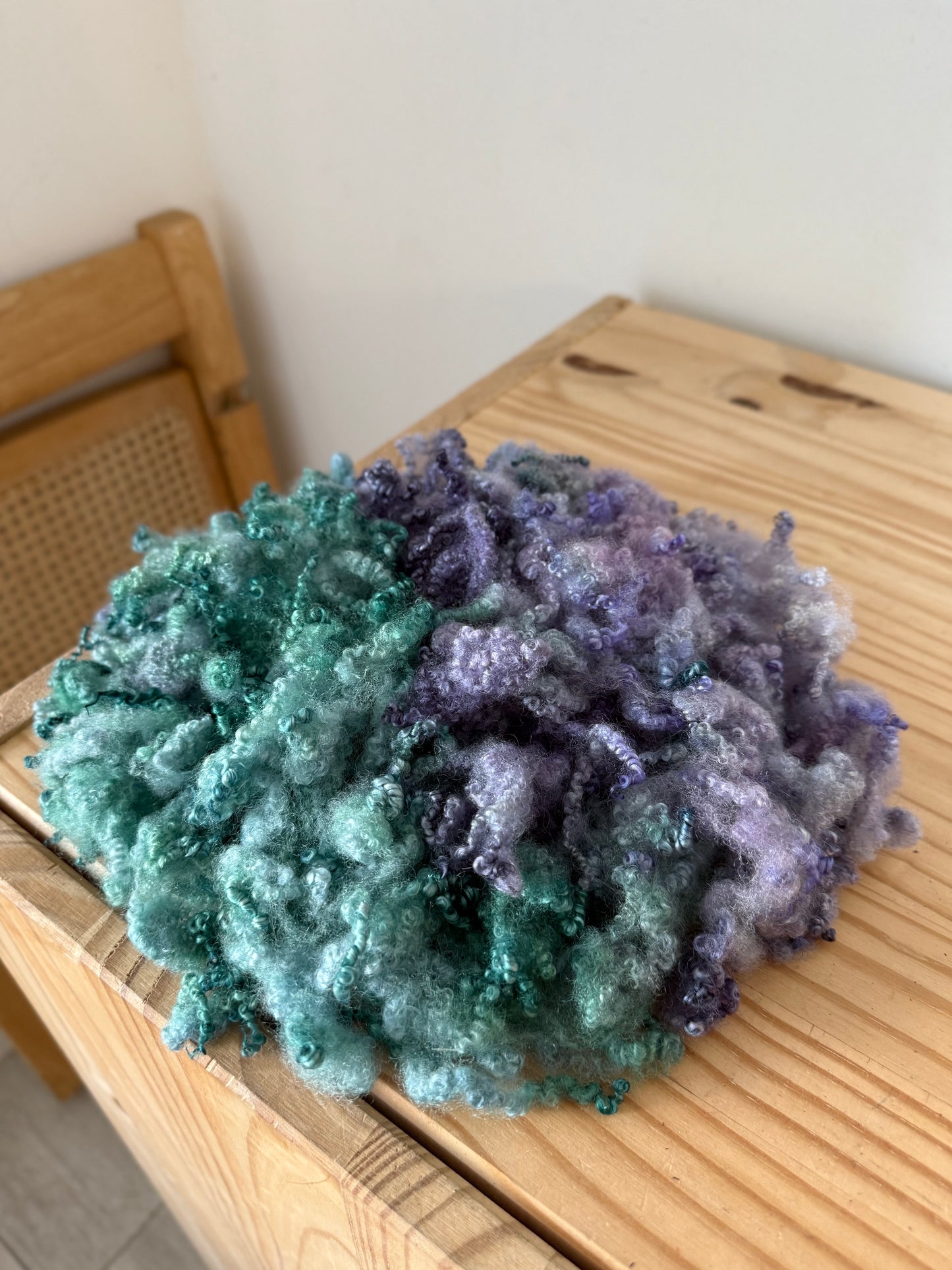 bluefaced leicester locks - seafoam lavender