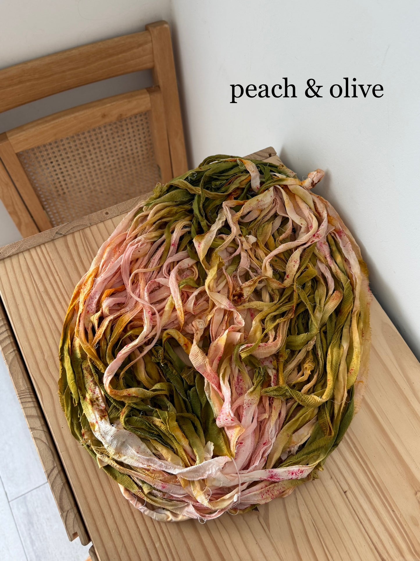 hand-dyed chiffon silk ribbon