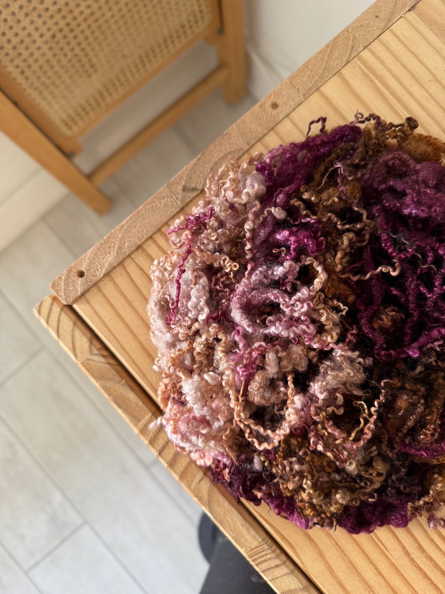 bluefaced leicester locks - sangria