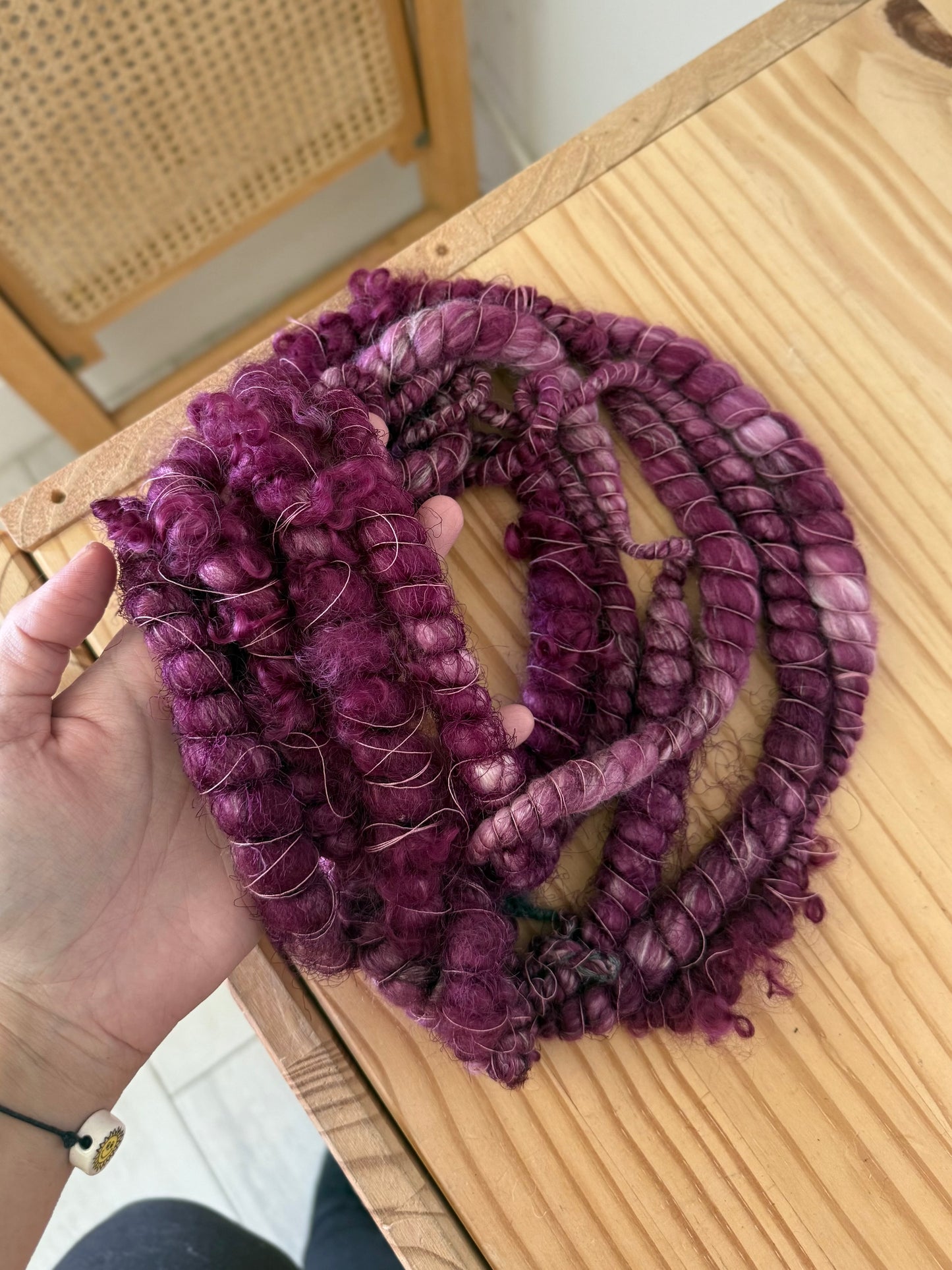 sangria handspun art yarn