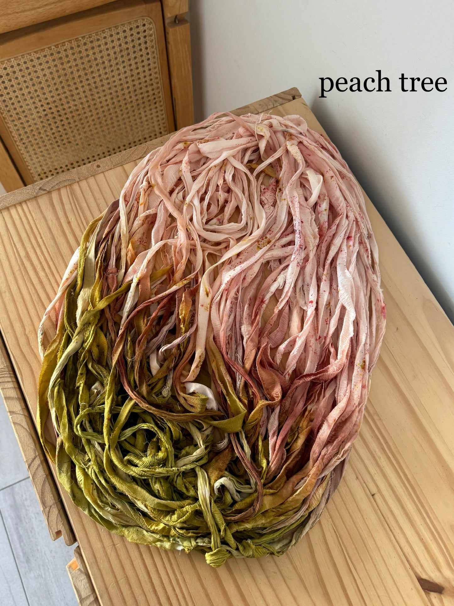 hand-dyed chiffon silk ribbon