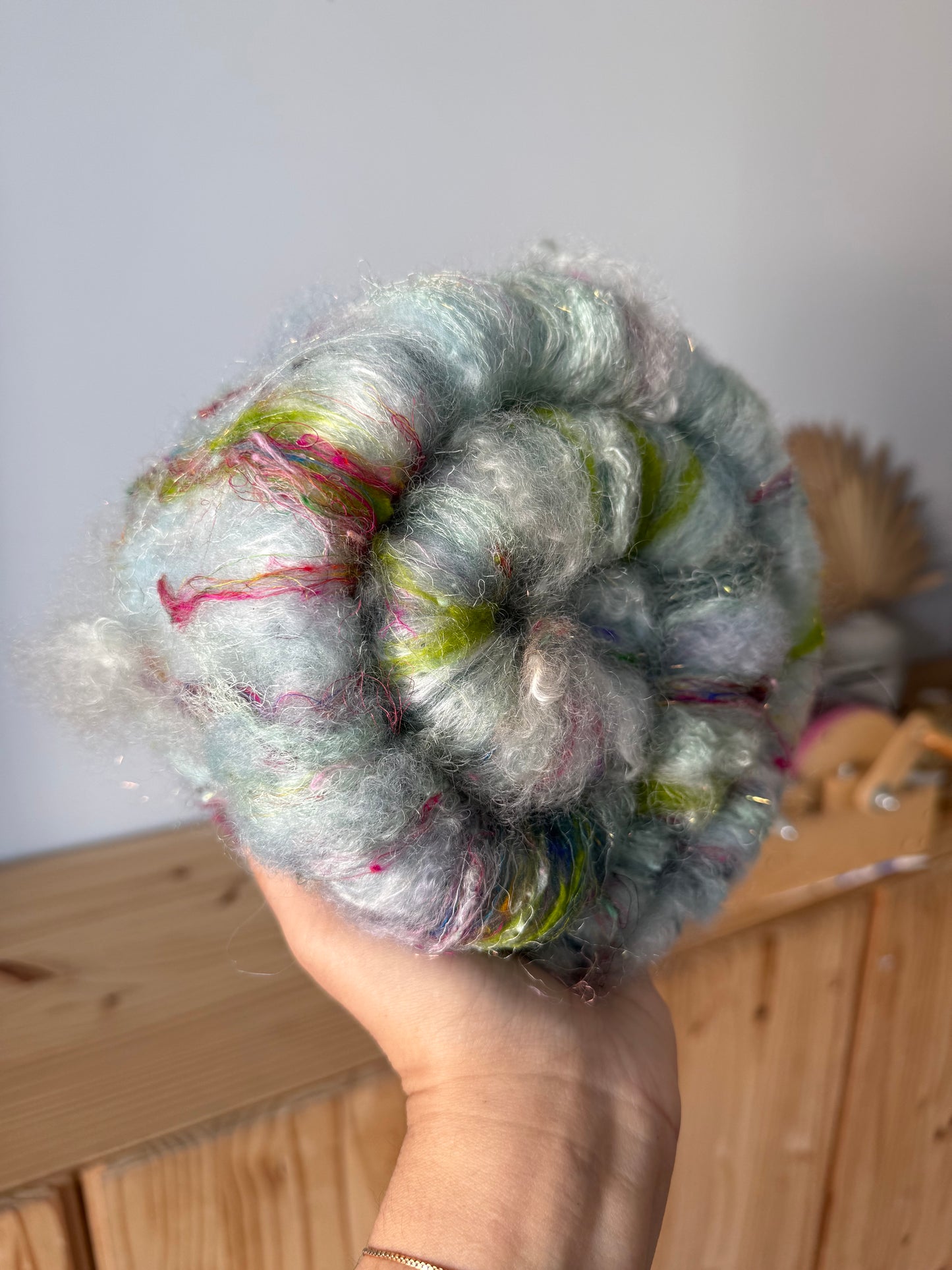 art batt - ice glacier with pops of color