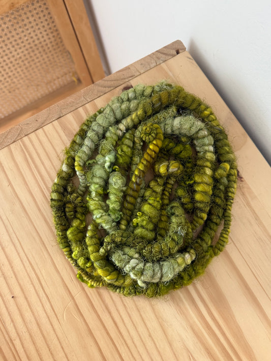 pistachio sage & olive green art yarn