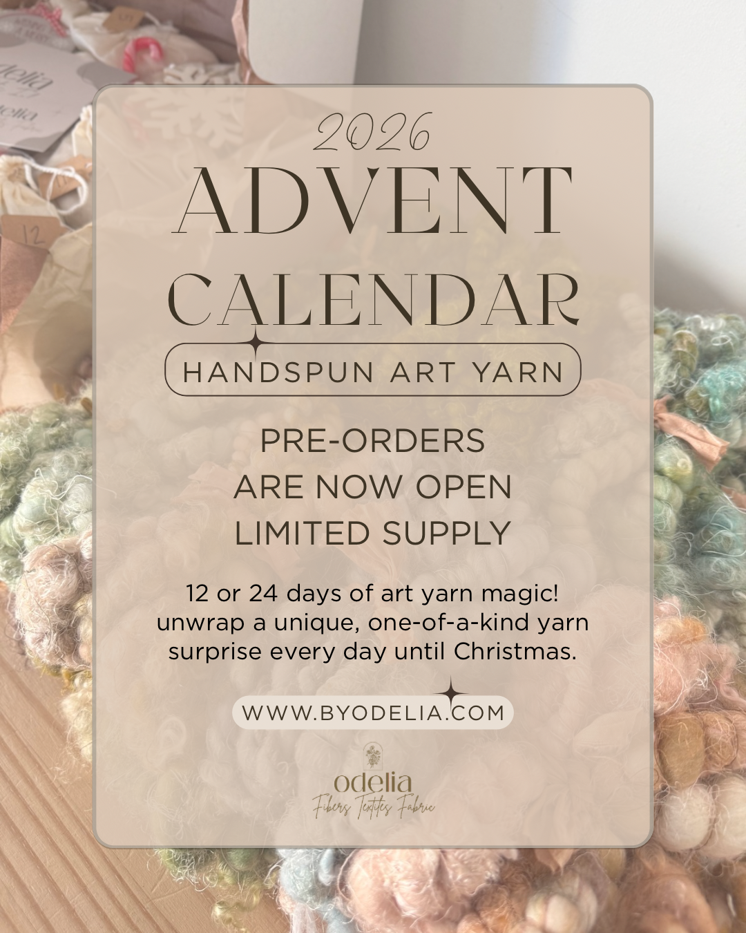 ✨HOLIDAY ADVENT CALENDER✨|| Hand Spun Art Yarn