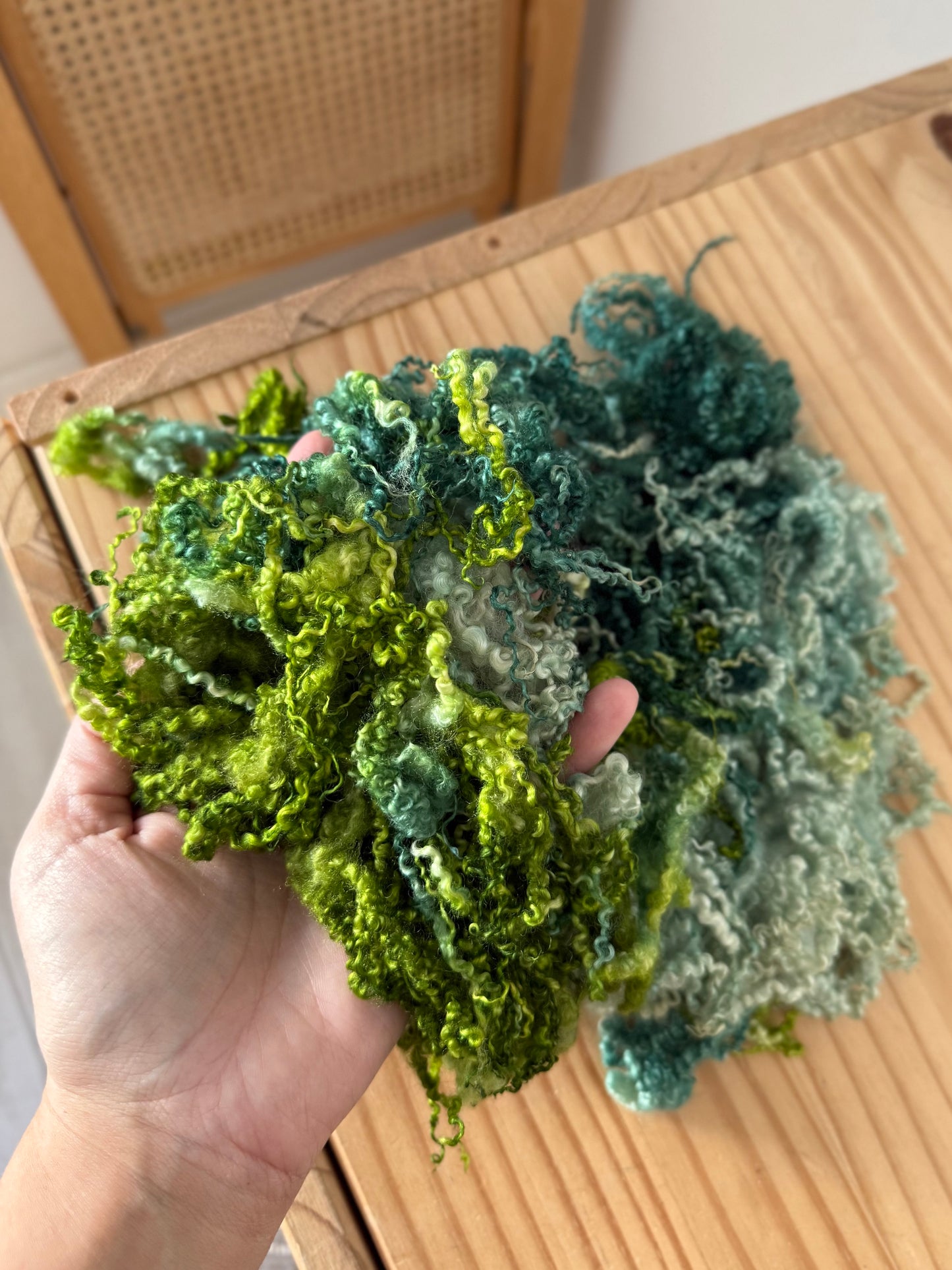 bluefaced leicester locks - ocean breeze