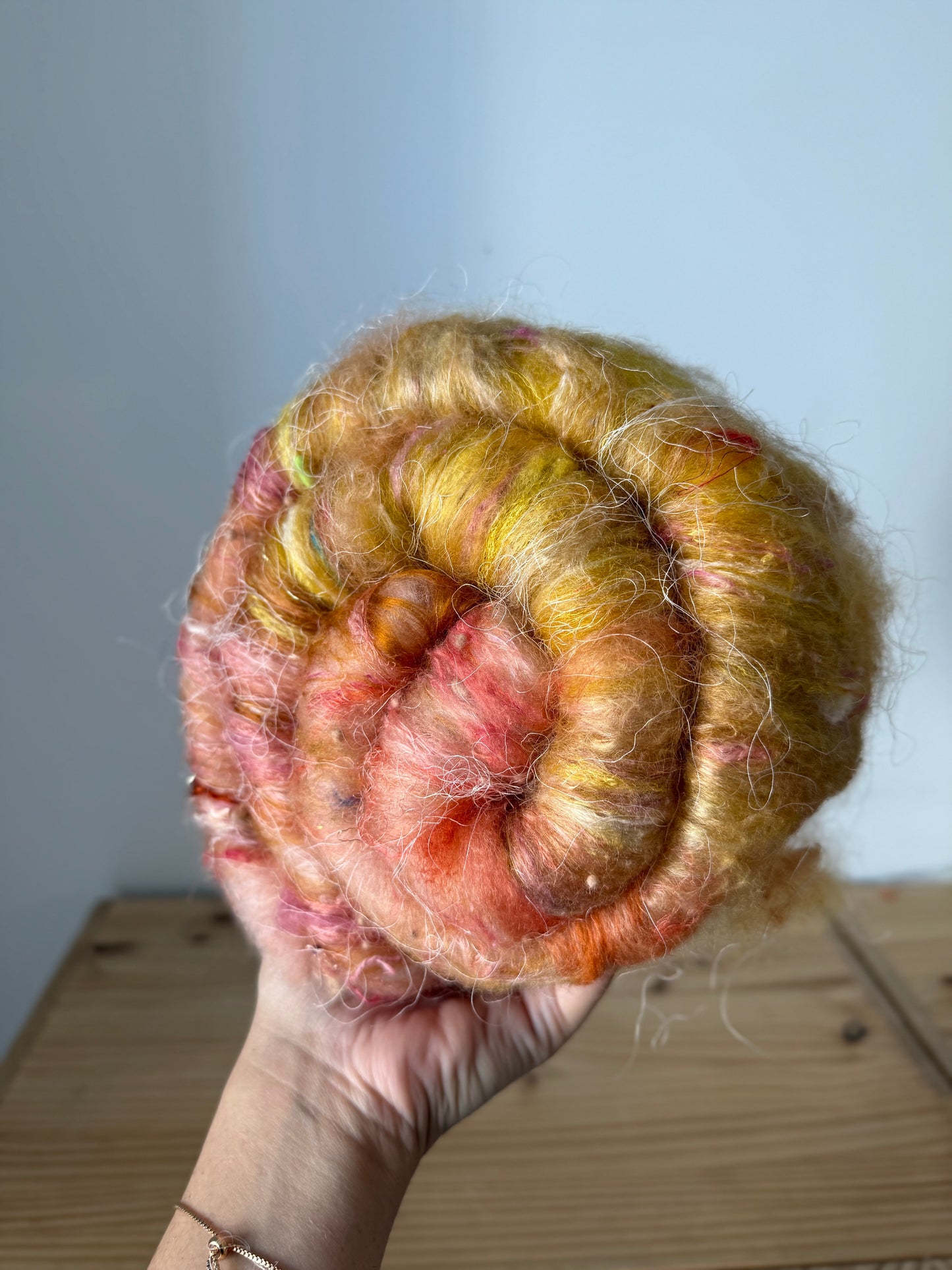 art batt - apricot & mustard