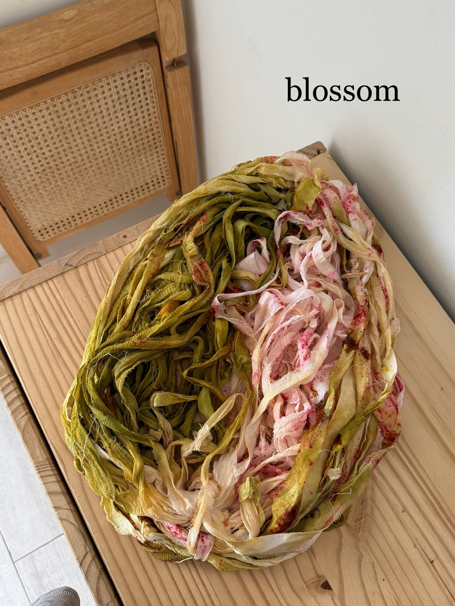 hand-dyed chiffon silk ribbon