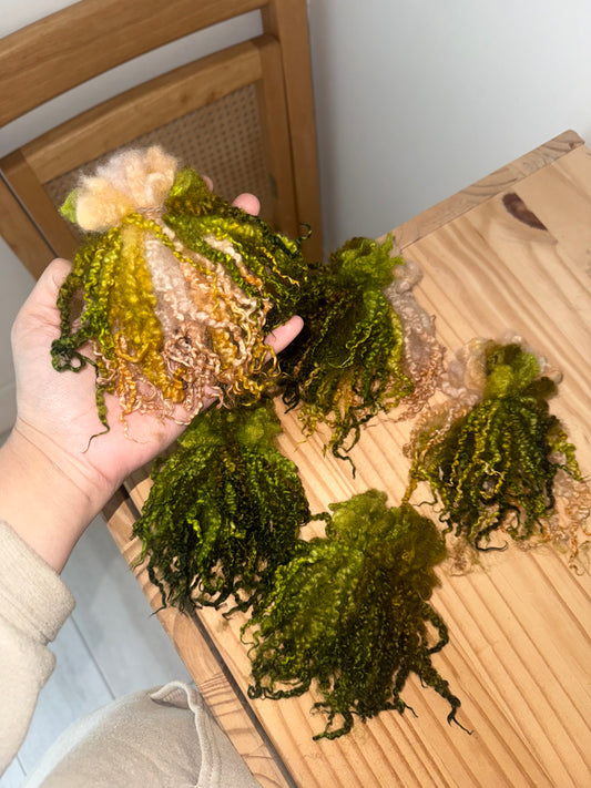 6” long bluefaced leicester locks