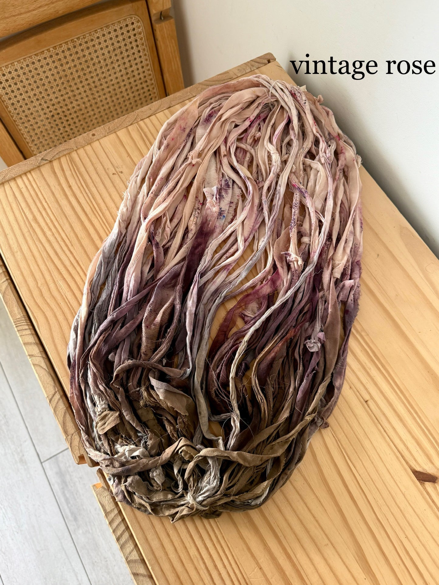 hand-dyed chiffon silk ribbon