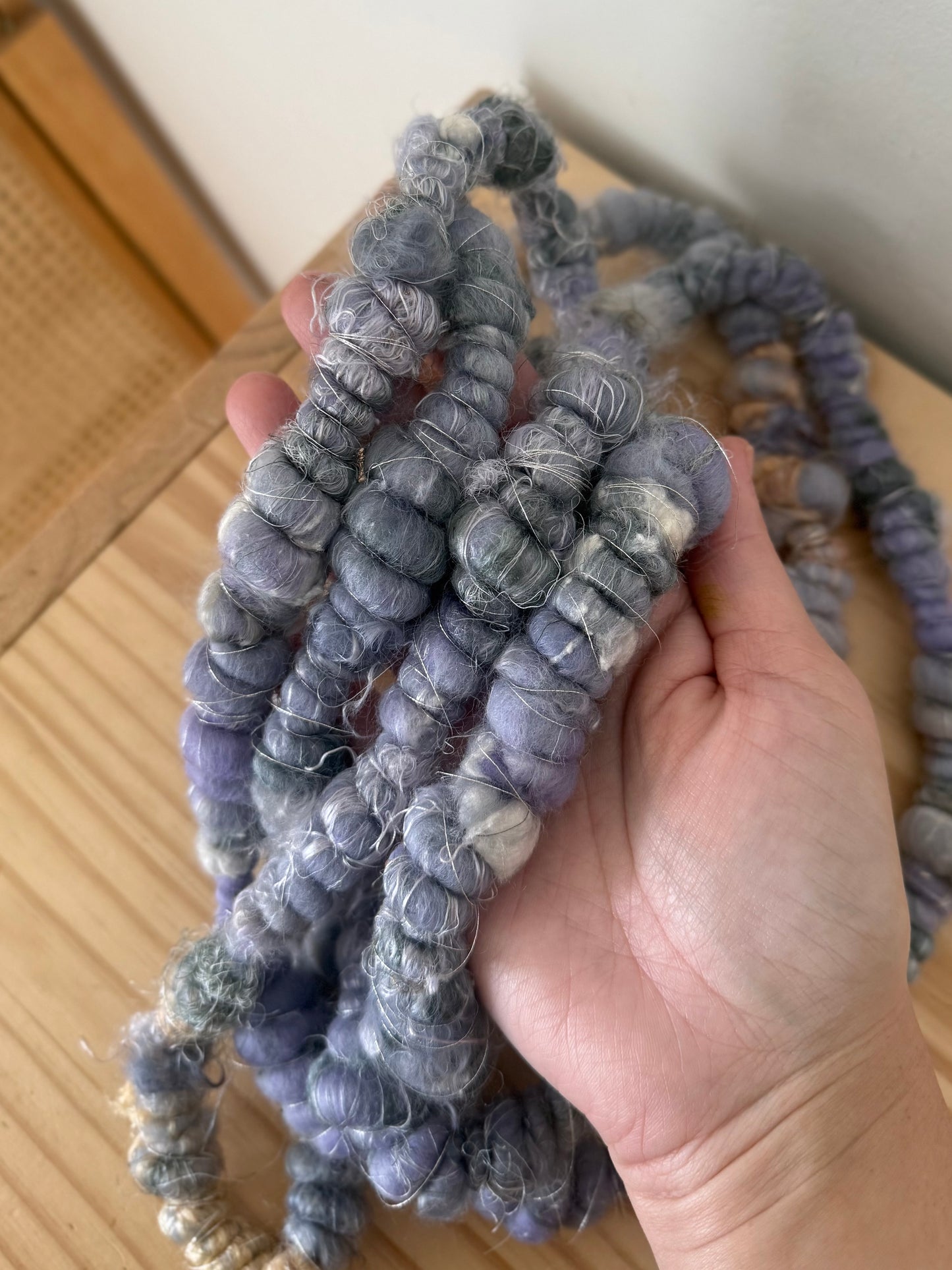 ice lavender w/ silver thread art yarn