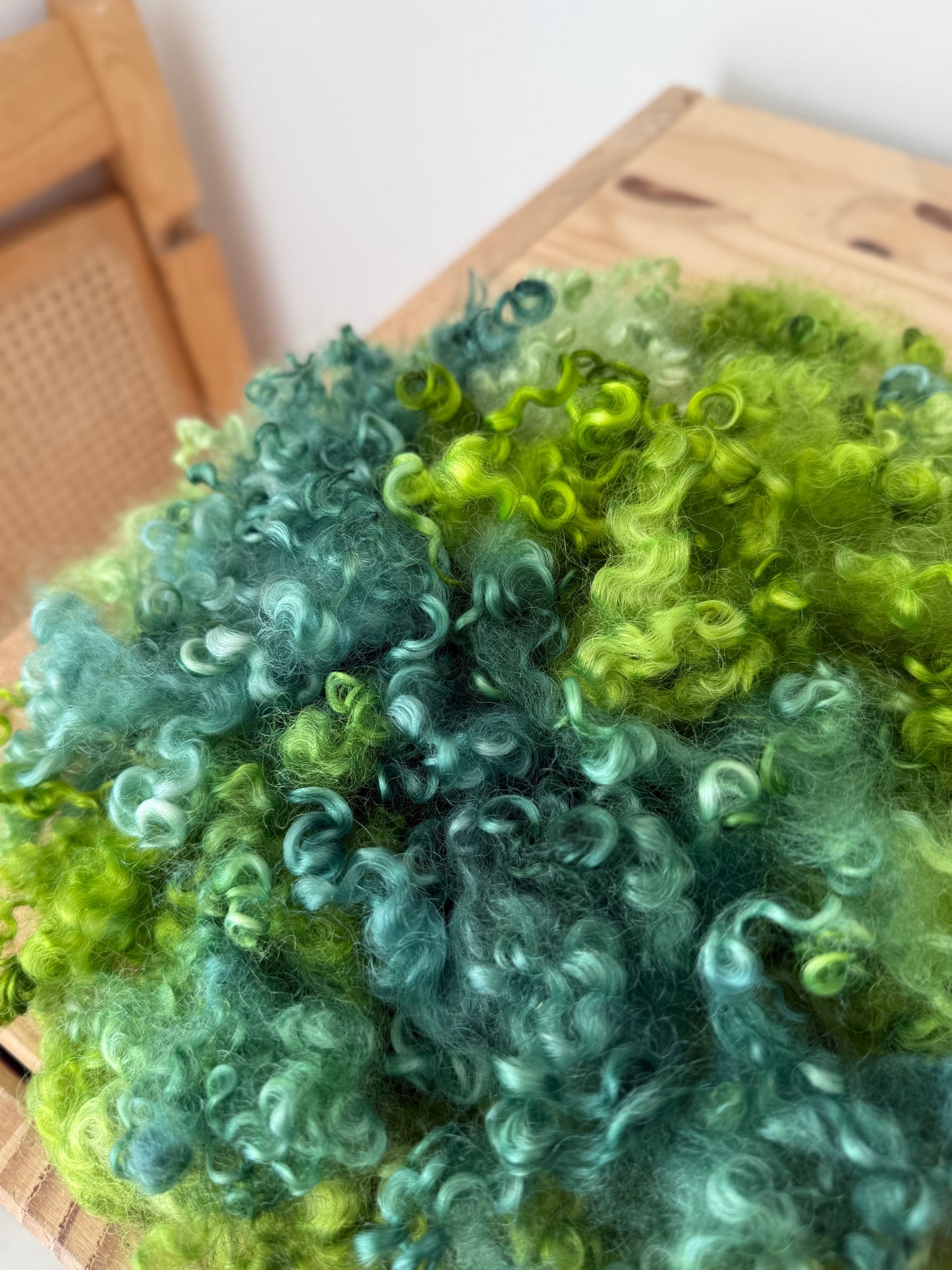 wensleydale locks - bright green & teal blue