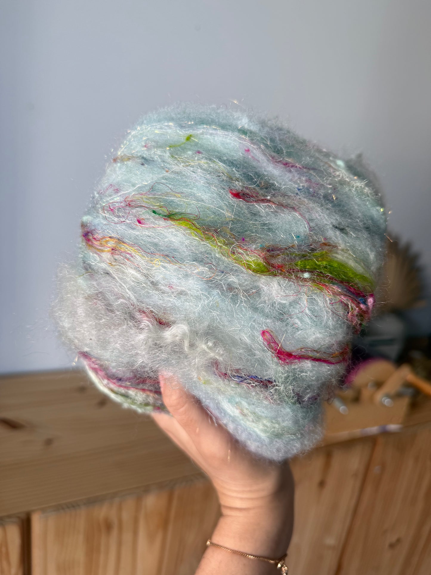 art batt - ice glacier with pops of color