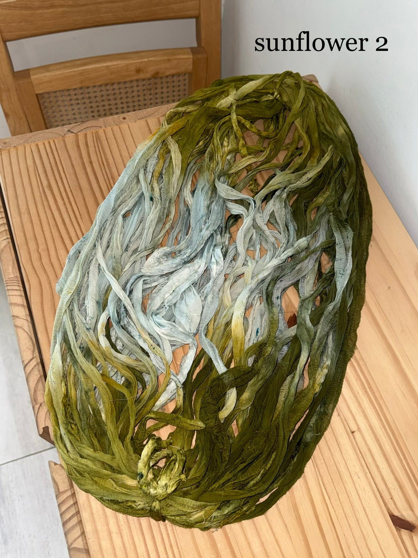 hand-dyed chiffon silk ribbon