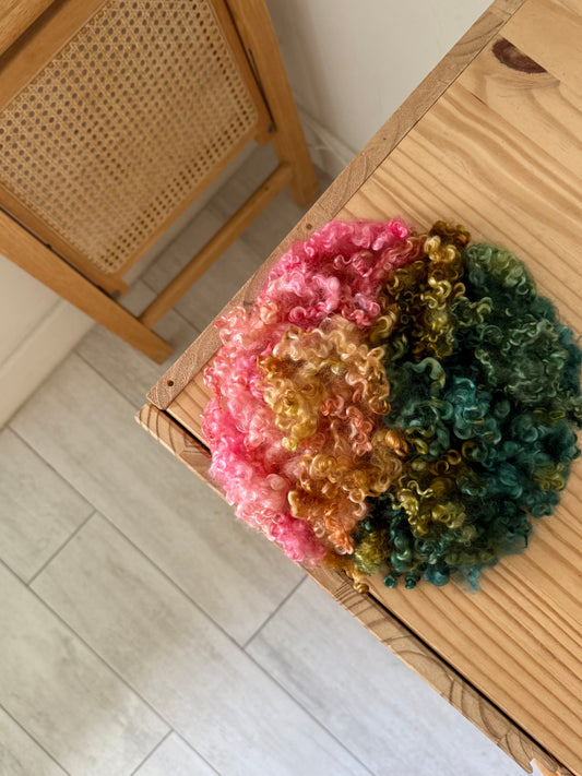 wensleydale locks - flamingo & teal