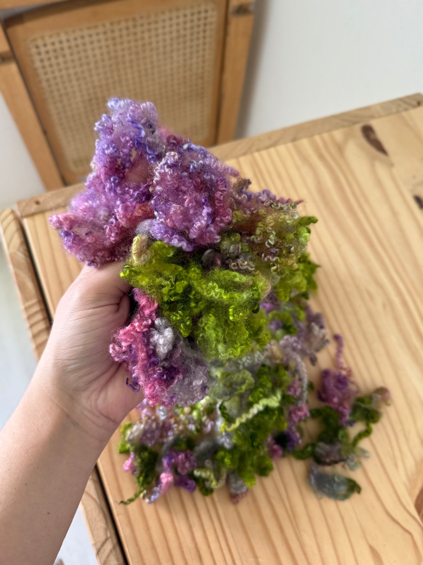 bfl x border leicester cross locks - lavender & green