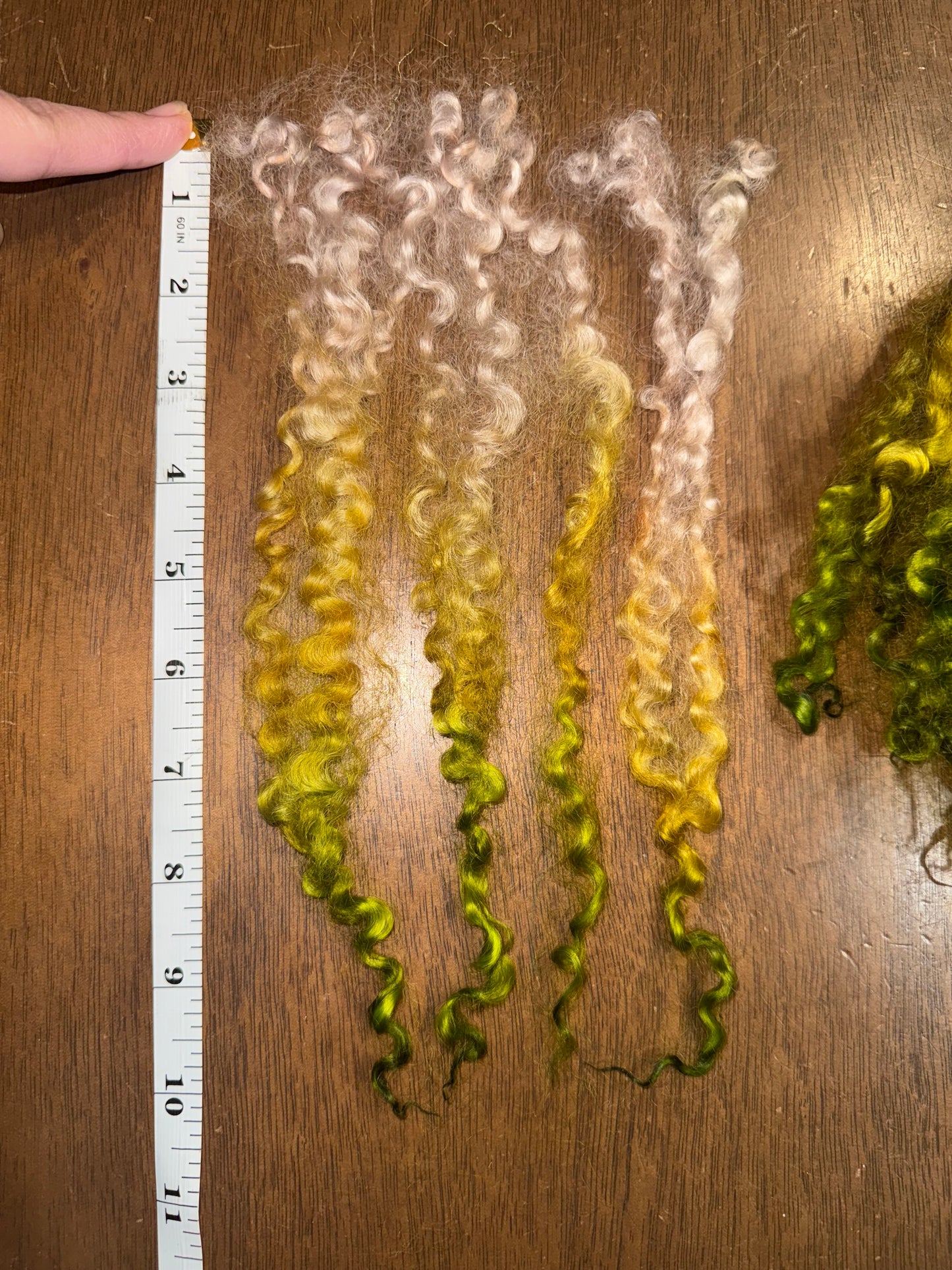 long wensleydale locks- golden pink