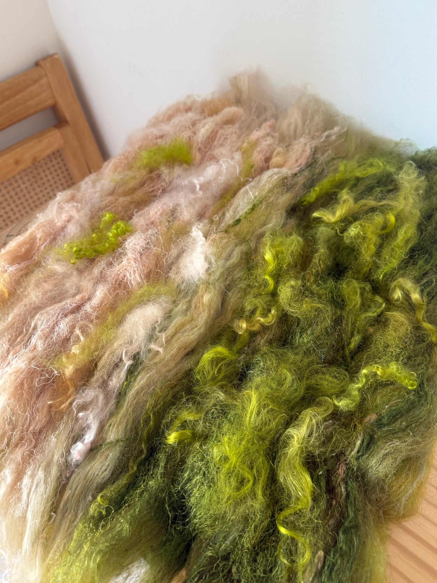 art batt - nude pink & olive green