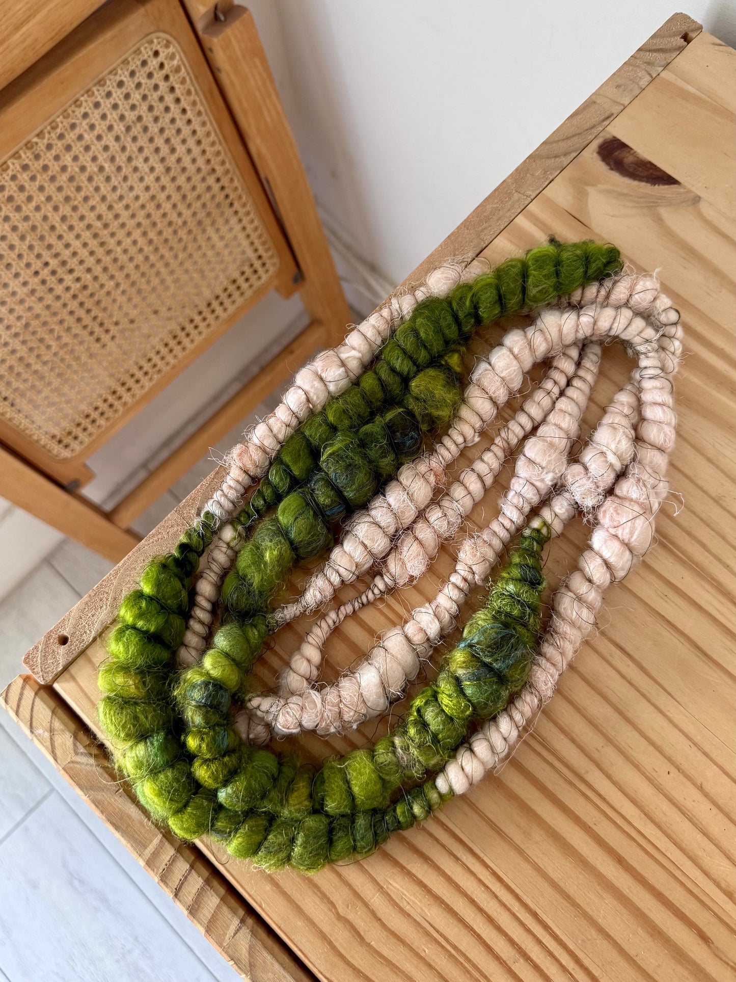 peach tree handspun art yarn