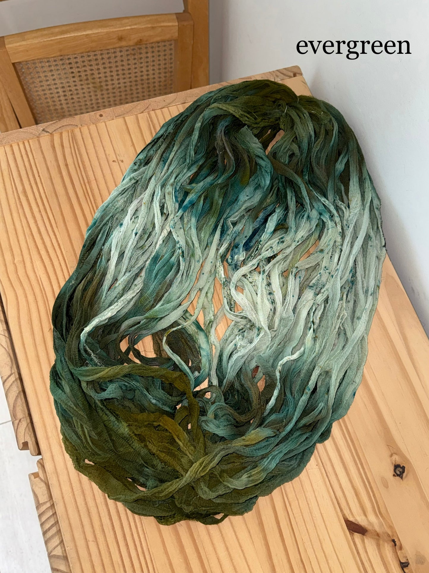 hand-dyed chiffon silk ribbon