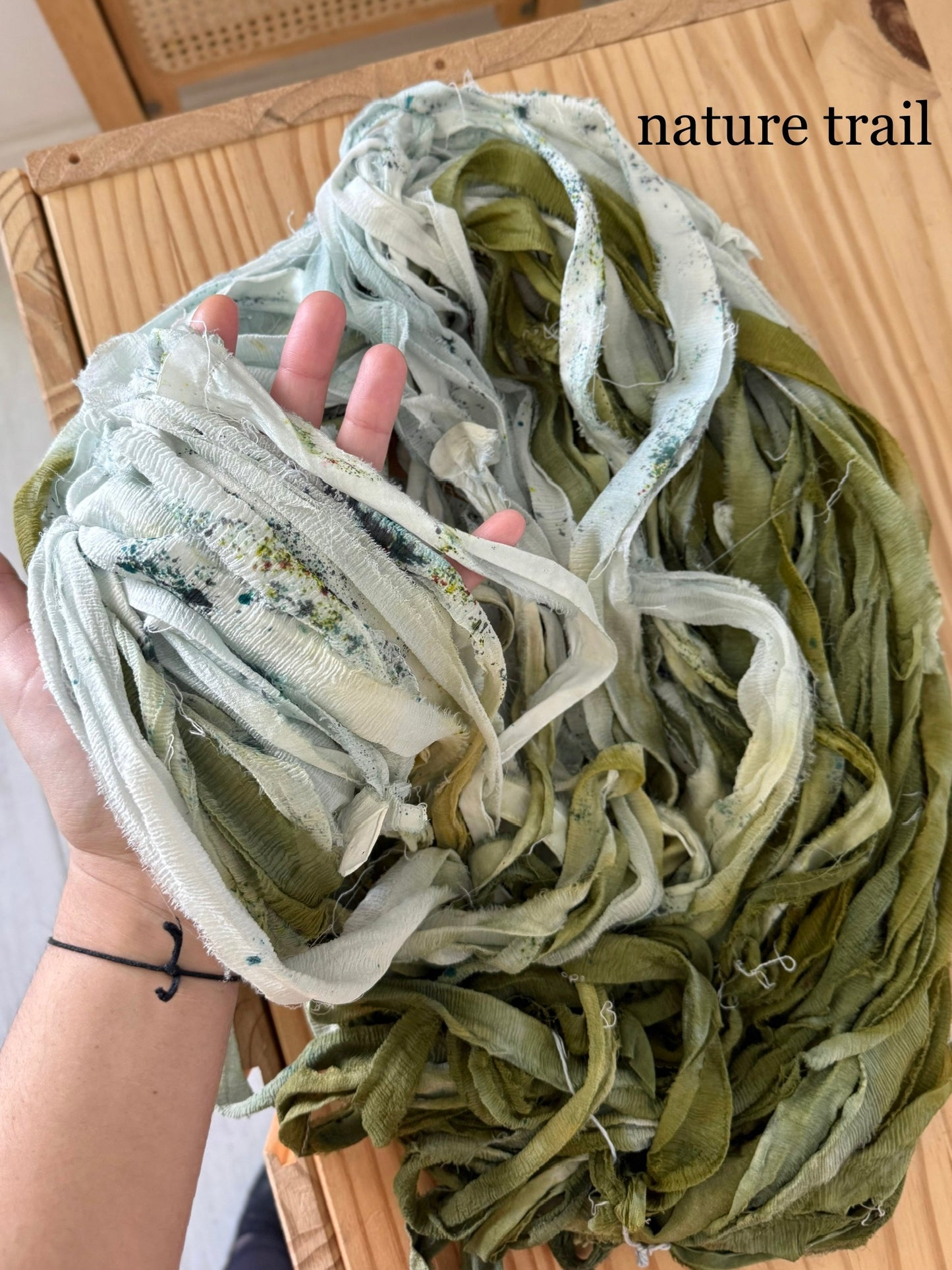 hand-dyed chiffon silk ribbon