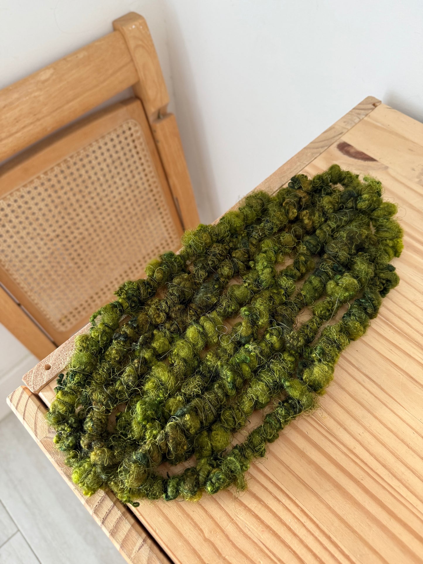 bfl lockspun coils art yarn