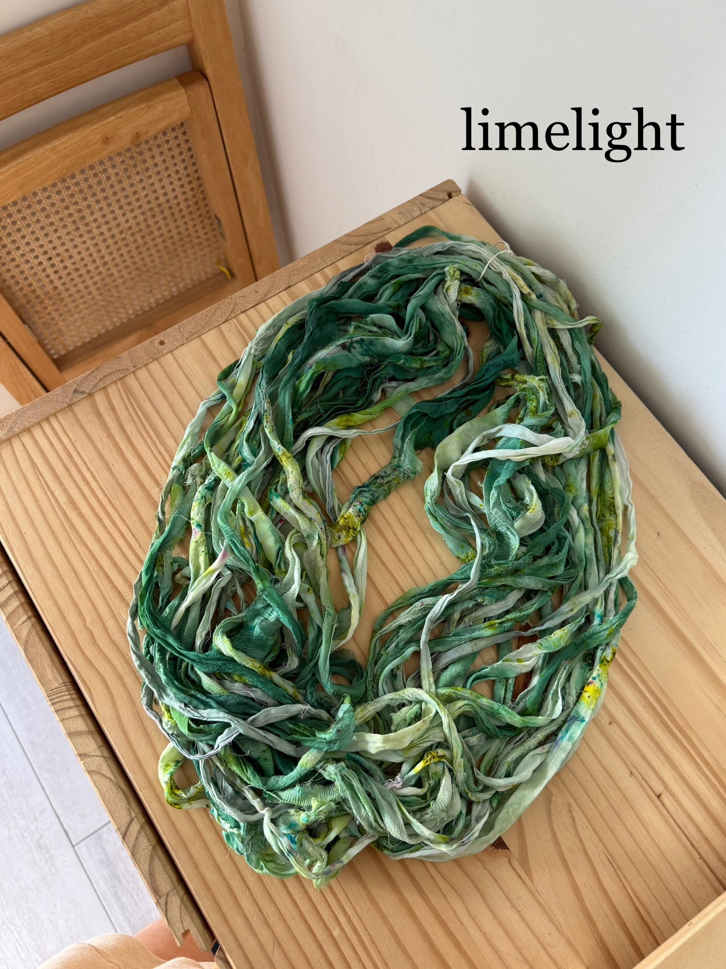 hand-dyed chiffon silk ribbon