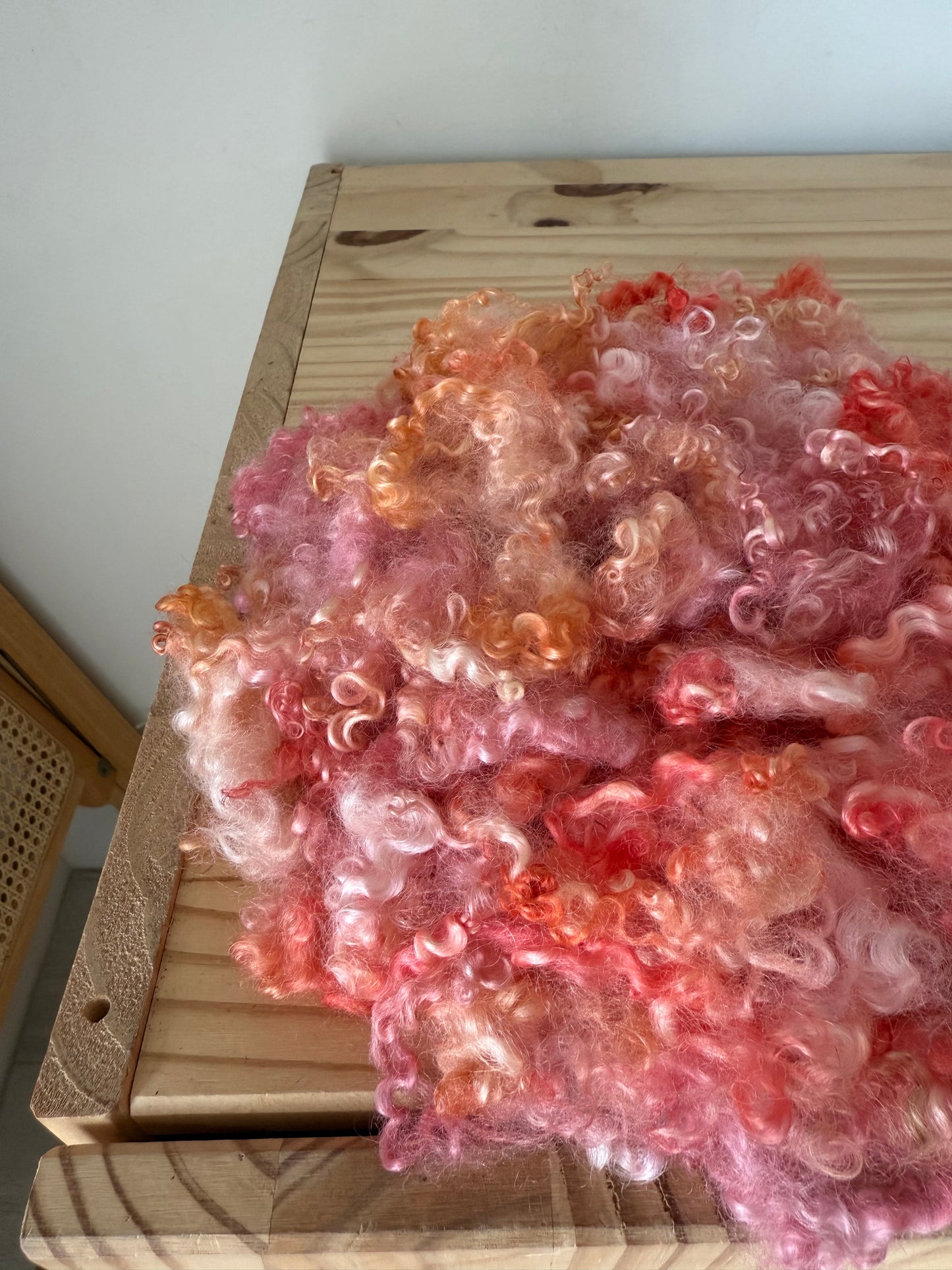 wensleydale locks - bright apricot & peach