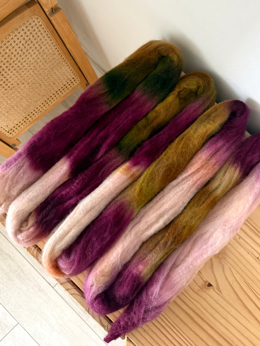 bfl wool braid - sangria