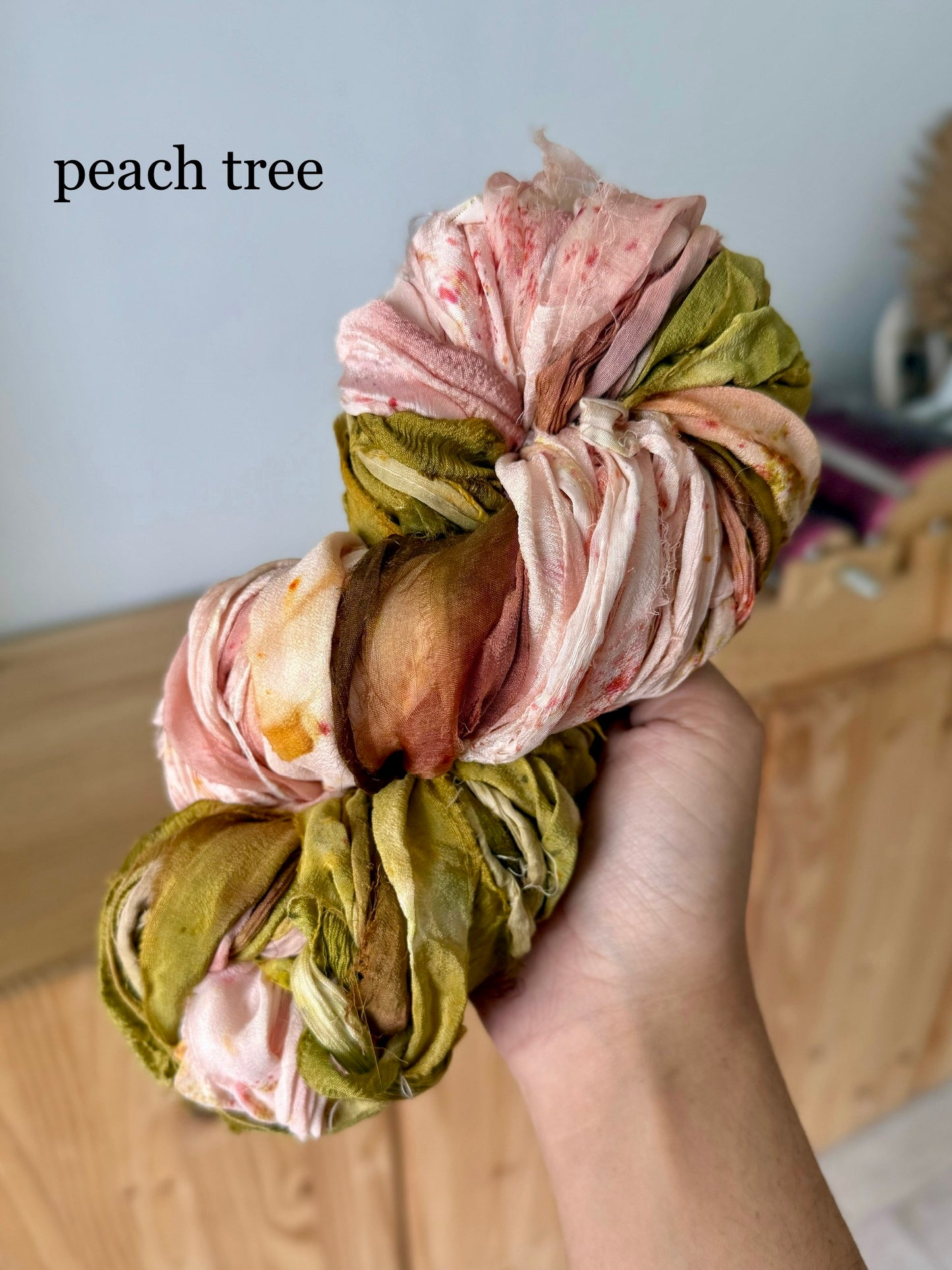 hand-dyed chiffon silk ribbon