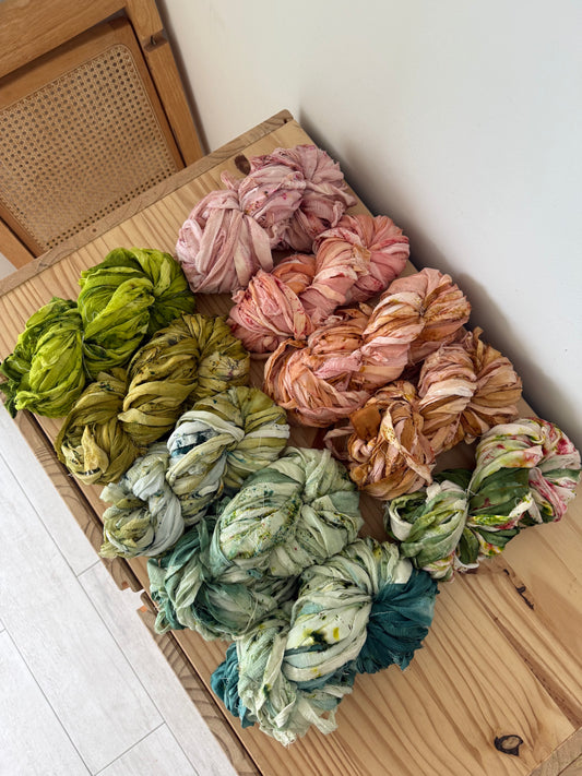 hand-dyed chiffon silk ribbon