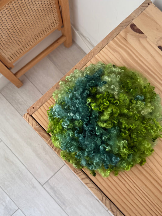 wensleydale locks - bright green & teal blue