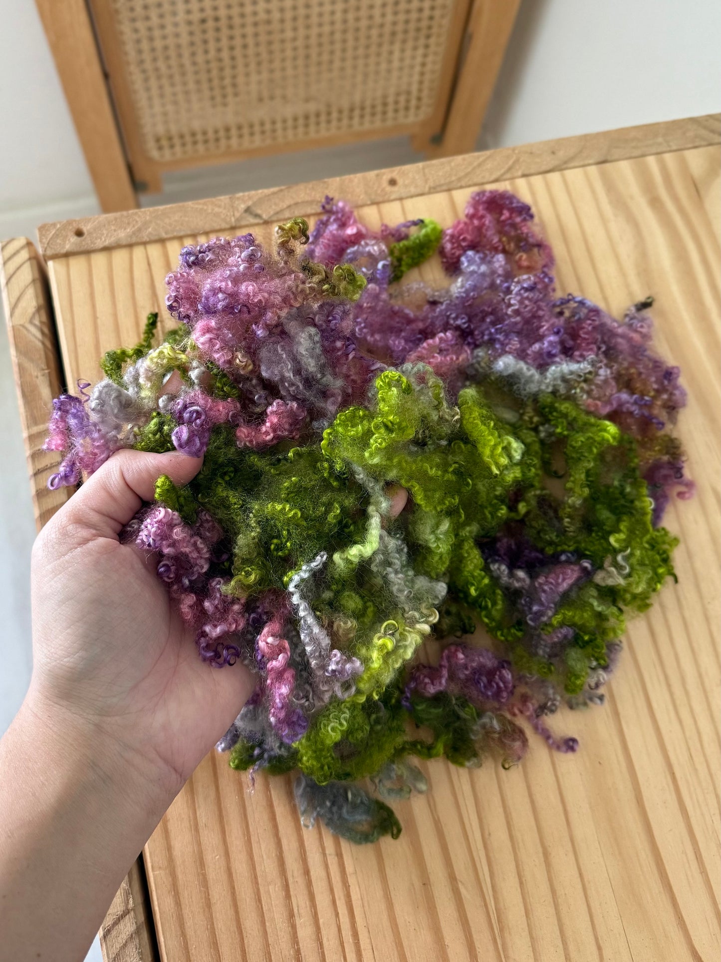 bfl x border leicester cross locks - lavender & green