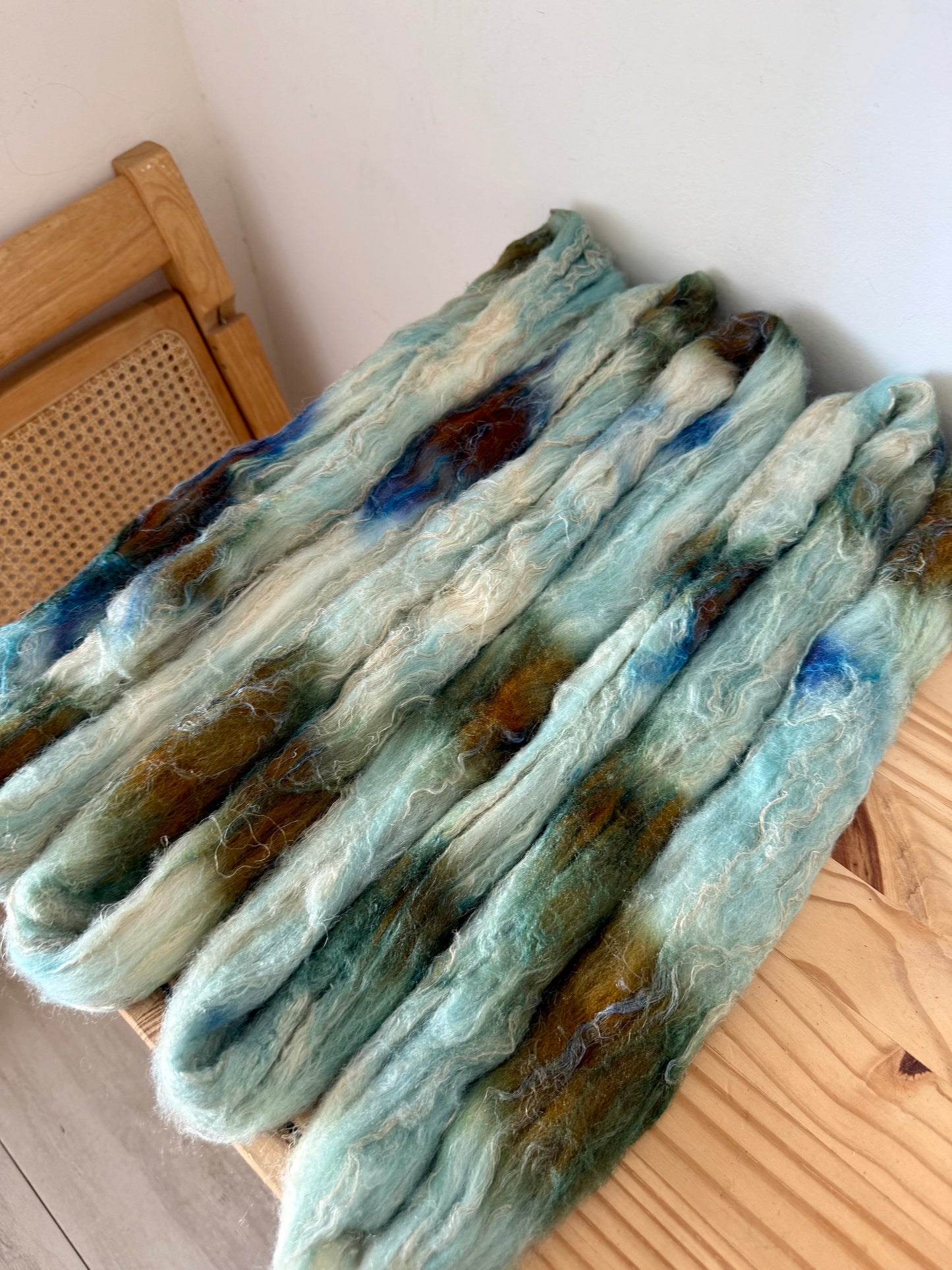 merino/silk/flax wool - blue lagoon