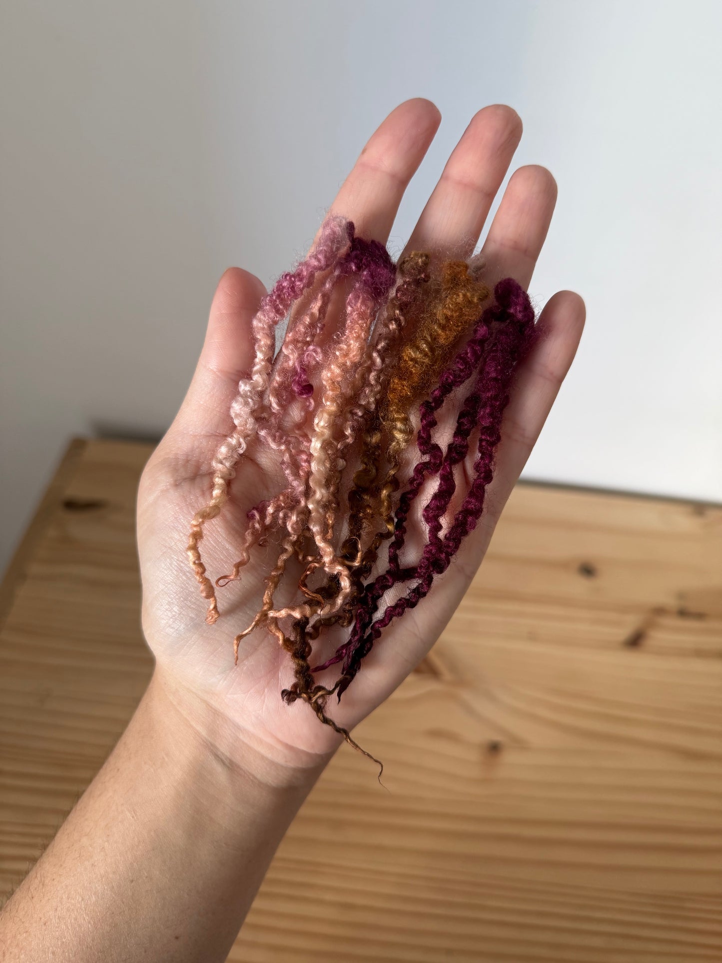 bluefaced leicester locks - sangria