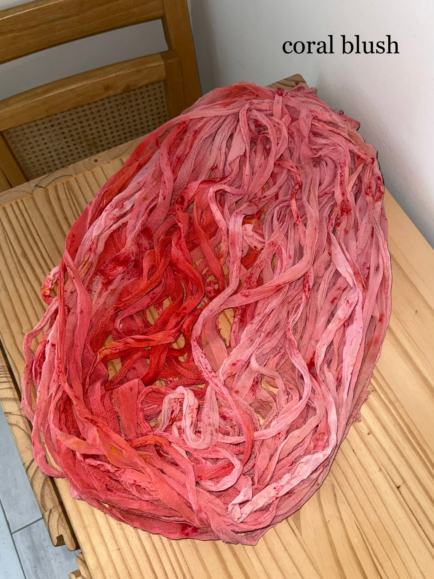 hand-dyed chiffon silk ribbon