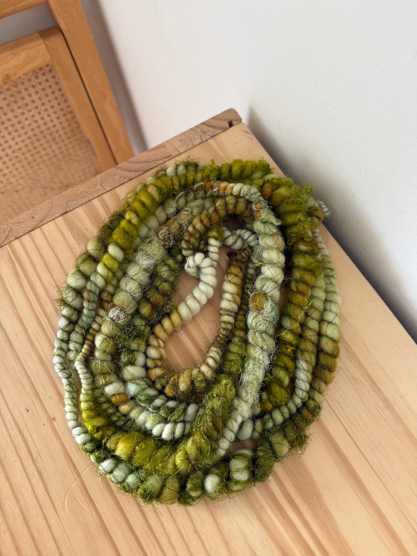 sage green art yarn