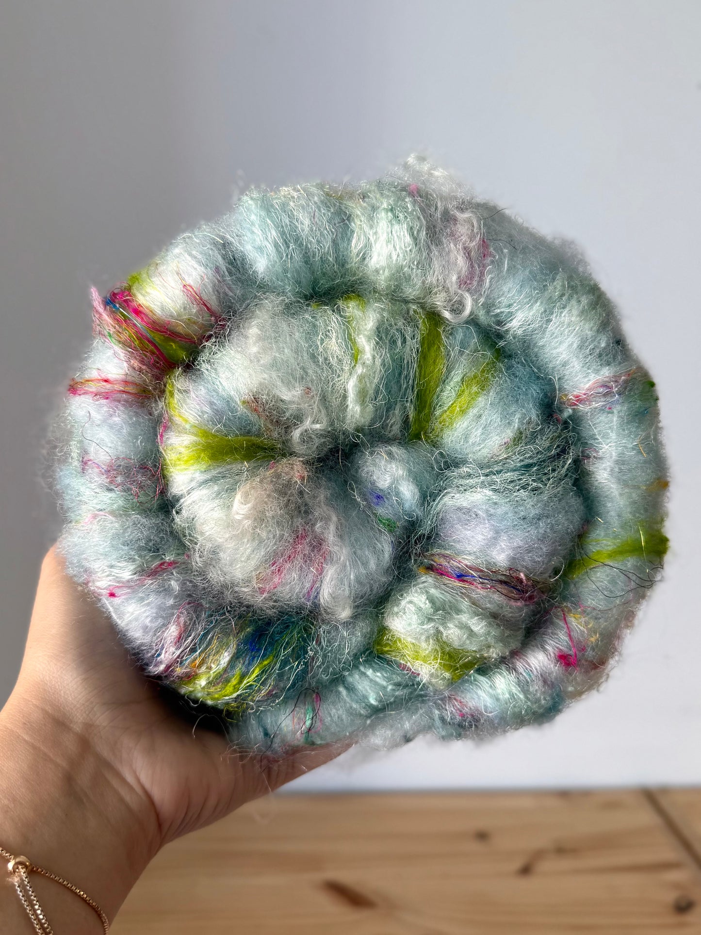 art batt - ice glacier with pops of color