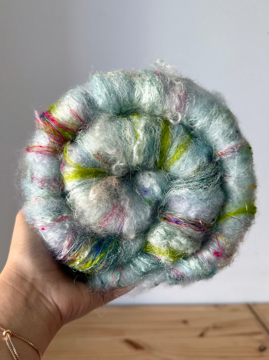 art batt - ice glacier with pops of color
