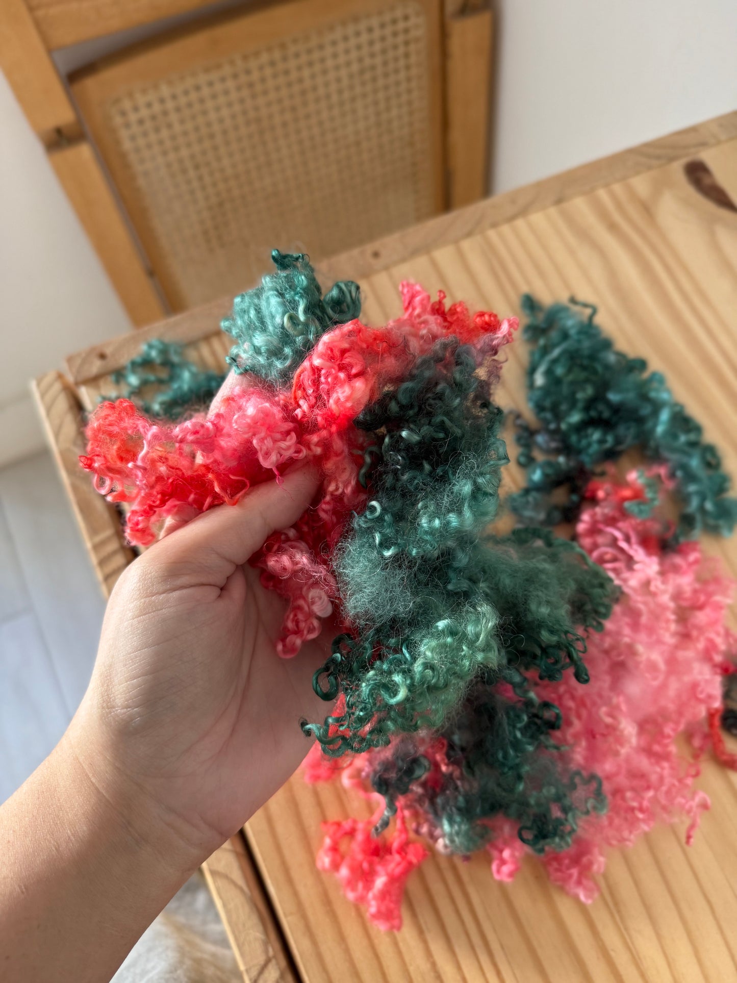 bfl x wensleydale cross - flamingo & teal