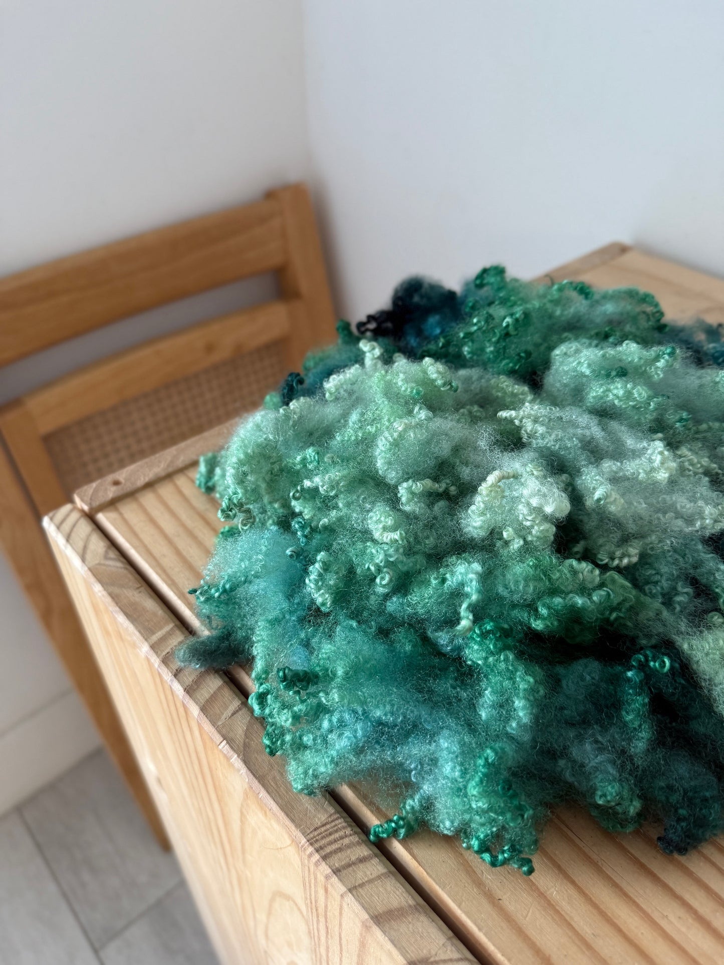 bluefaced leicester locks - blue lagoon