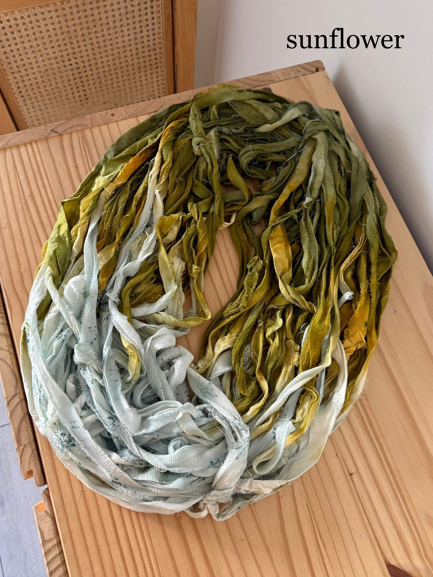 hand-dyed chiffon silk ribbon
