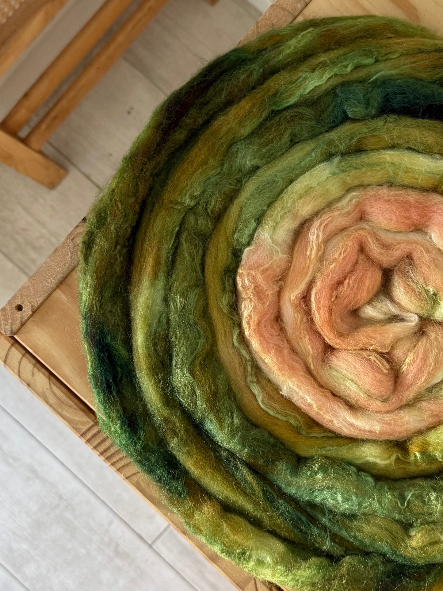 salmon pink & forest teal 4oz