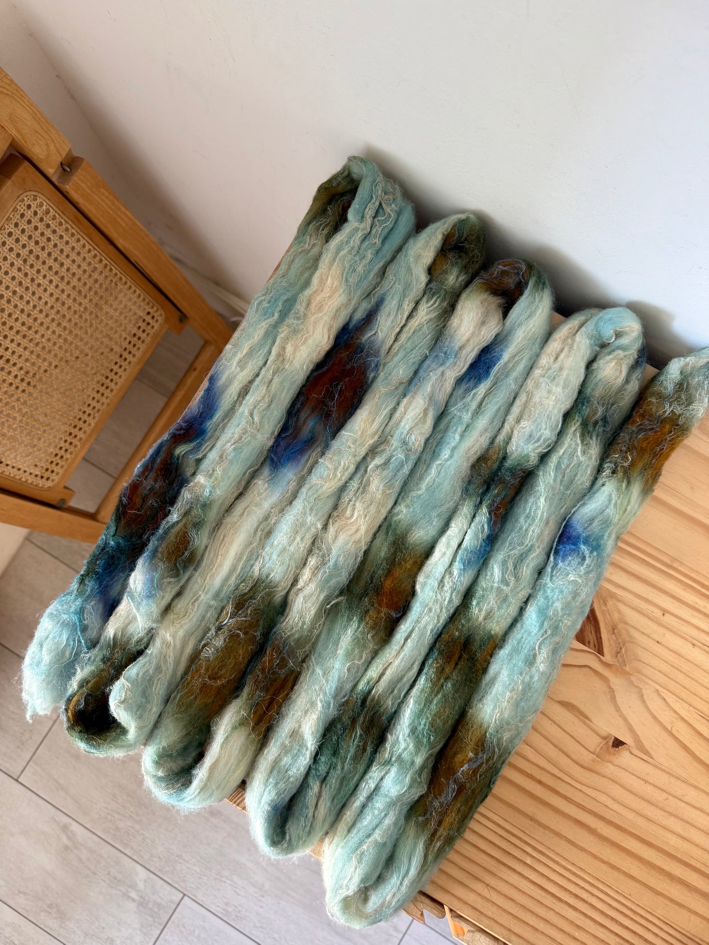 merino/silk/flax wool - blue lagoon
