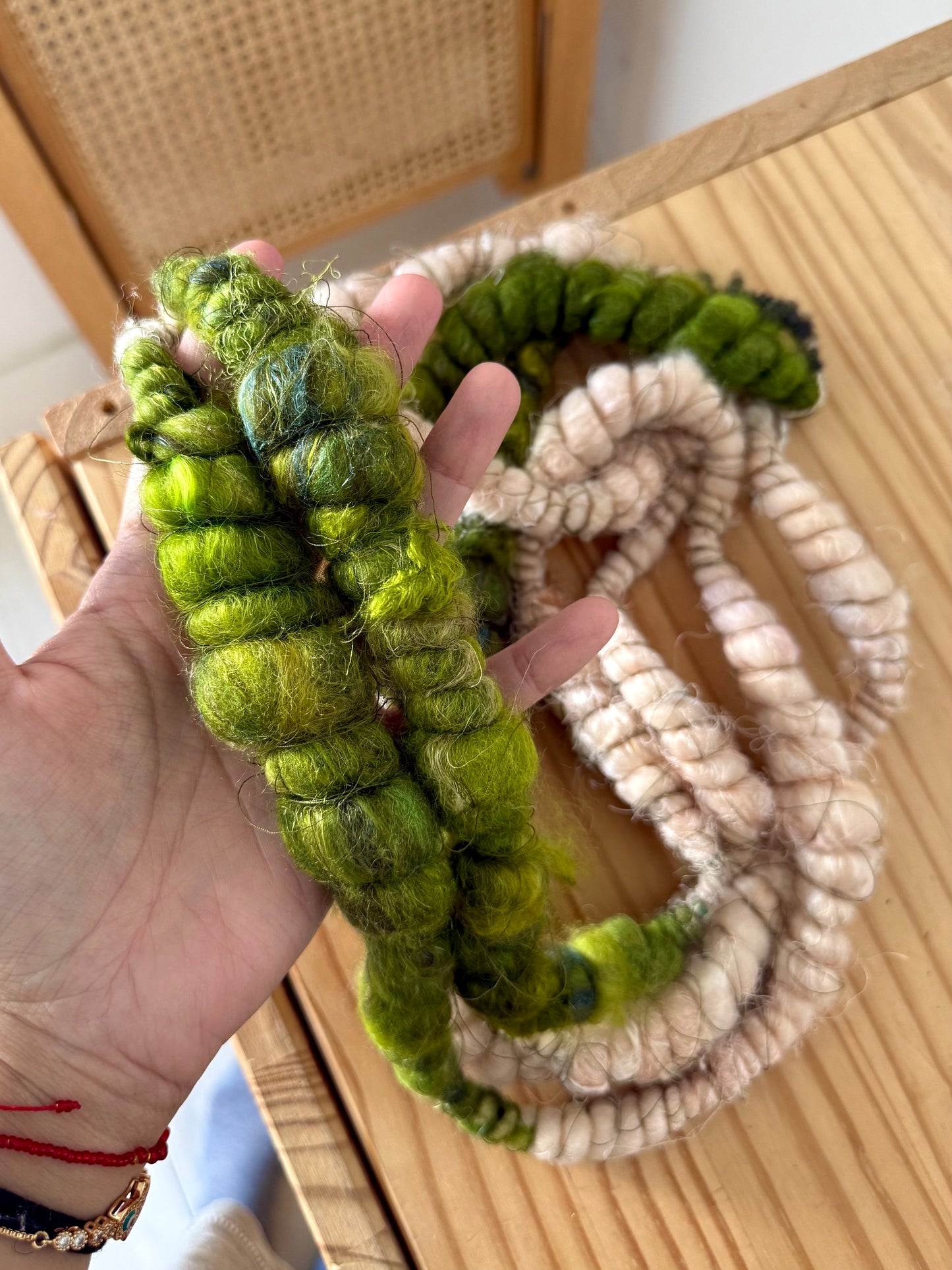 peach tree handspun art yarn