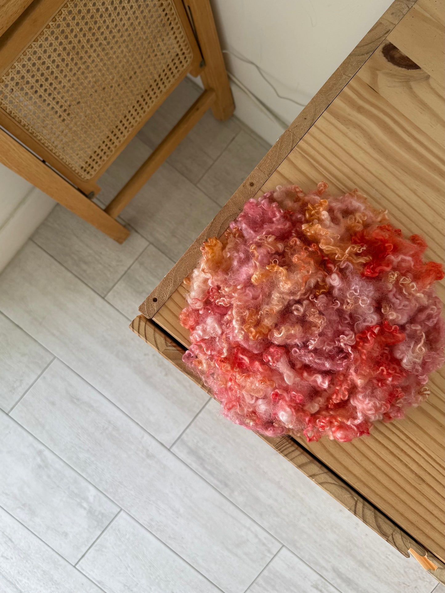 wensleydale locks - bright apricot & peach